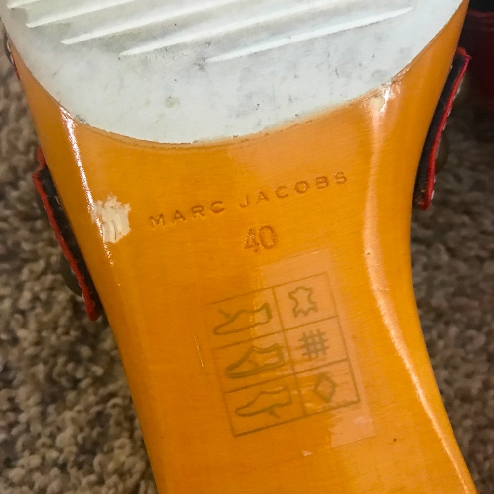 EUC Marc Jacobs Sexy Red Platform Sandals, Size 9.5 - Picture 10 of 10